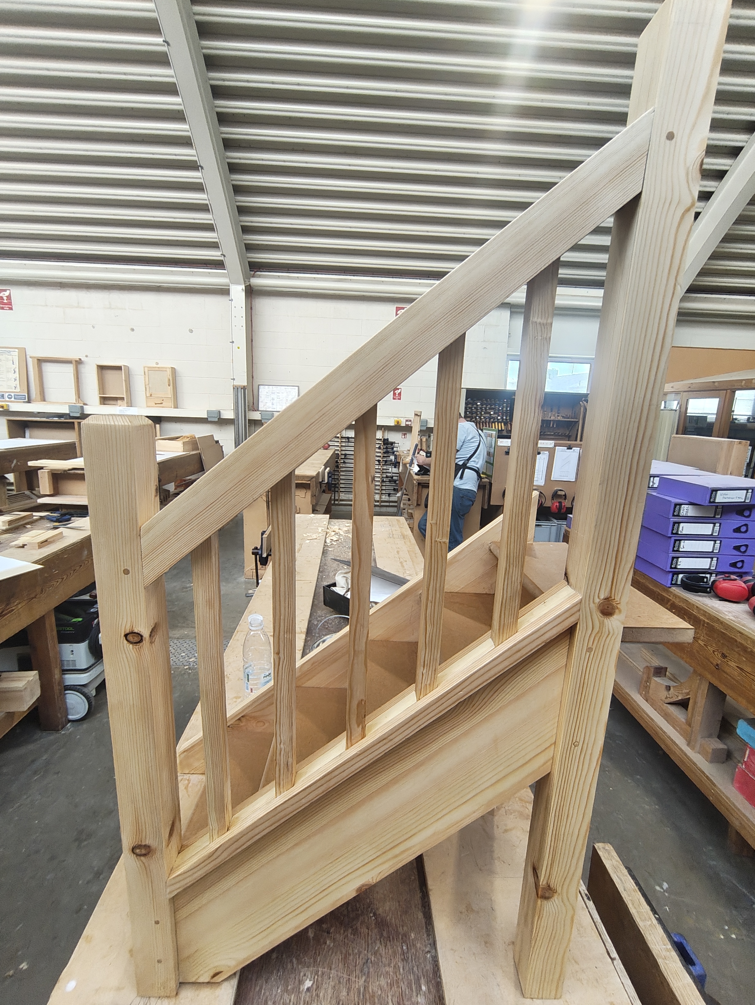 Staircase frame — newel post and balusters